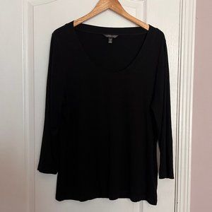 Banana Republic 3/4 Sleeve Scoop Neck Ribbed Top